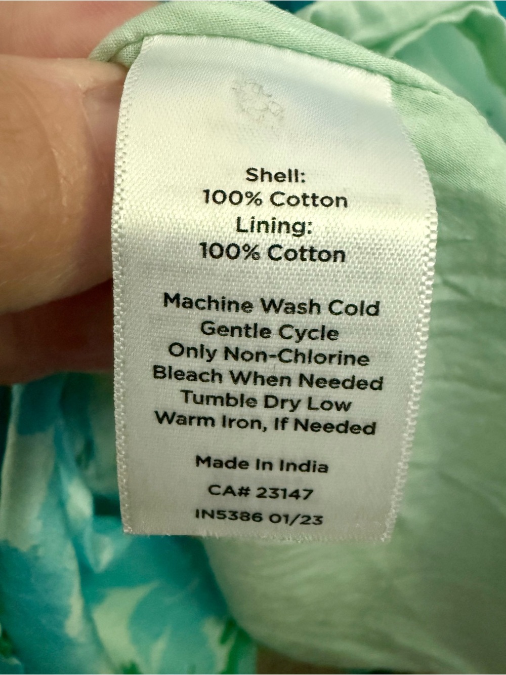 Talbots Blue Green Ikat Print Cotton Maxi Dress Size 4 - Picture 11 of 11